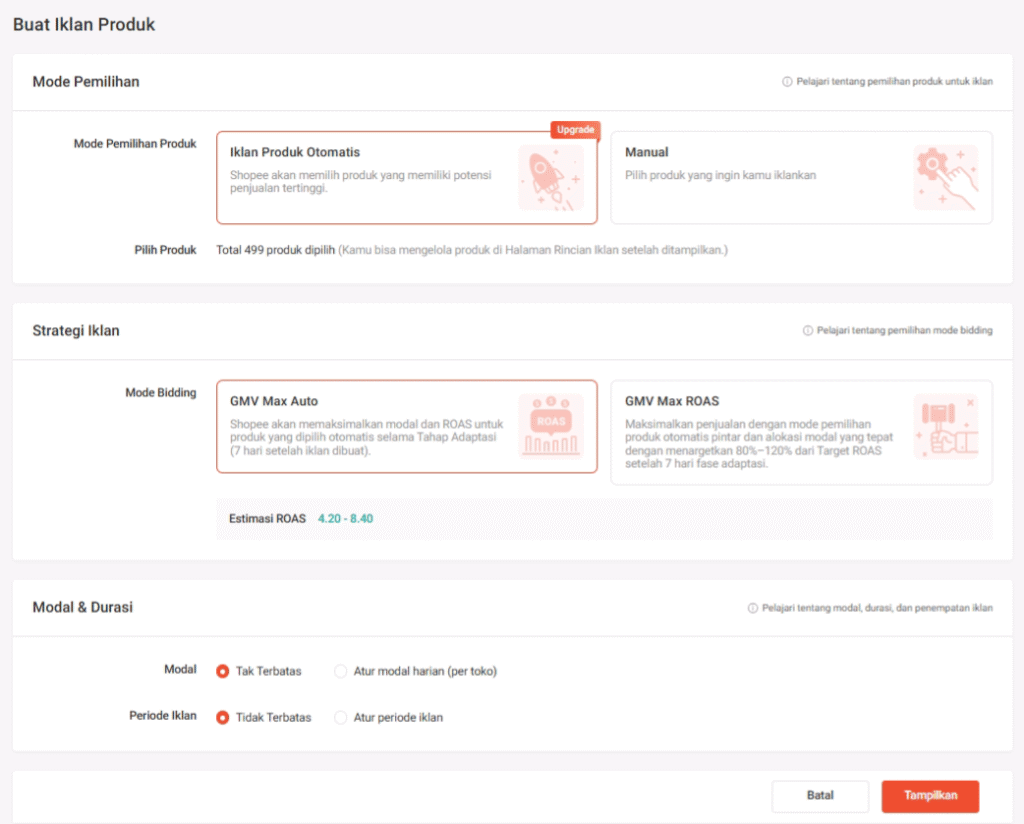 iklan shopee gmv max