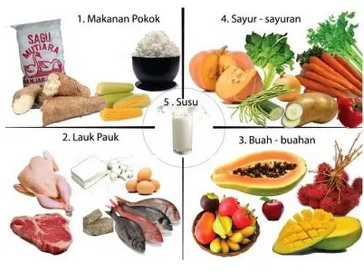 makanan bergizi - 4 sehat 5 sempurna, 
