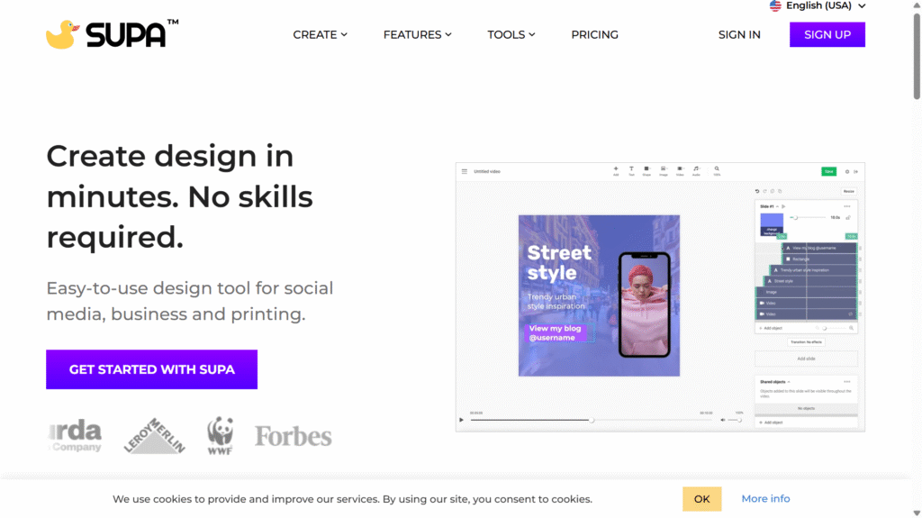 membuat iklan produk dengan SUPA